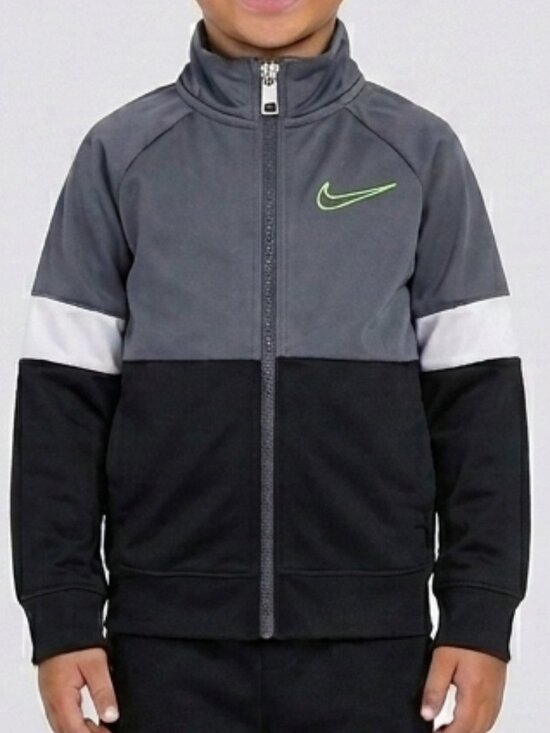 Nike Other - Nike Boys Full Zip Track Jacket 4/5Y Gray Black Swoosh